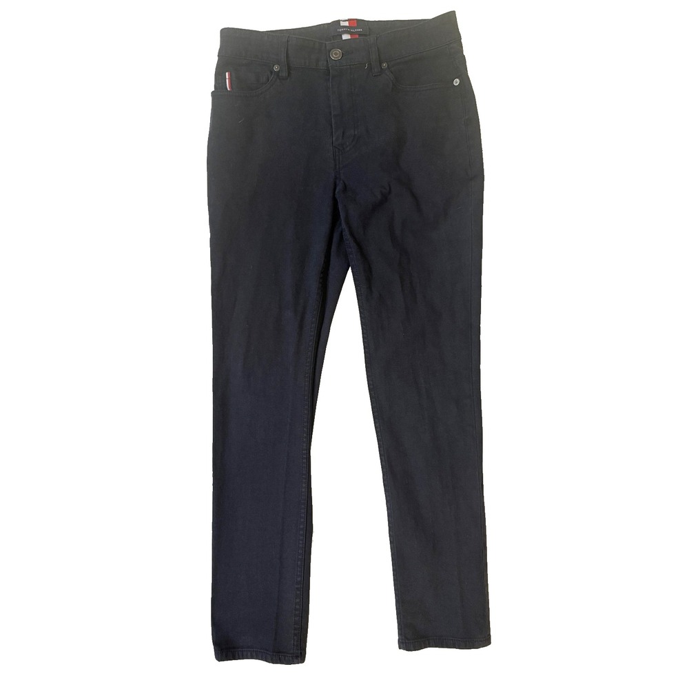 Tommy Hilfiger Pants Mens 30x30 Navy Blue Slim Fit Chino Casual Stretch Work‎